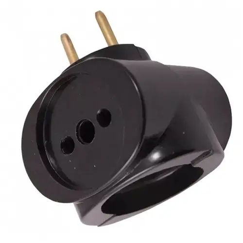 Тройник карболитовый Standart Luxe 6А 250V 004405