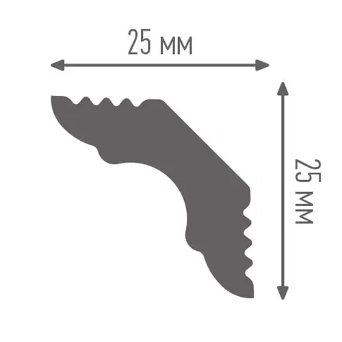 Плинтус потолочный 25 /25 Е Плинтэкс