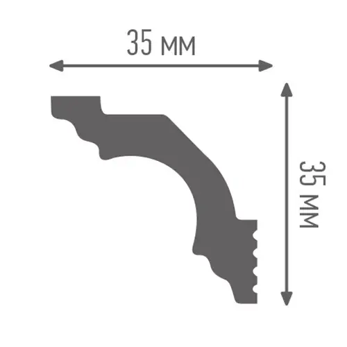 Плинтус потолочный 35 /35 I (100) Плинтэкс