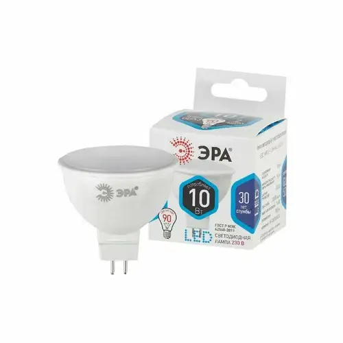 Лампа ЭРА LED STD MR16-10W-840-GU5.3 софит\нейтр\белый