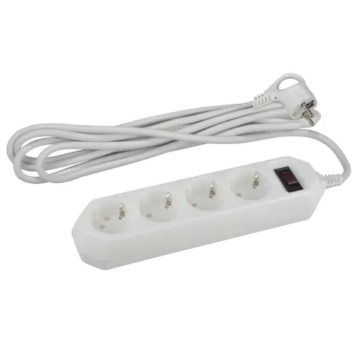 Сетевой фильтр USF-M-4es-1.5m-W 4гнезда с\з